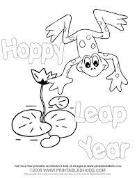 Five leaping frogs coloring page. Printable Leap Year Coloring Page Coloring Pages Leap Year Kindergarten Coloring Pages