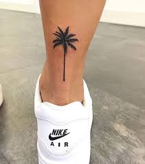 Palm Tree Love The Placement Palm Tattoos Tree Tattoo Ankle Tattoos