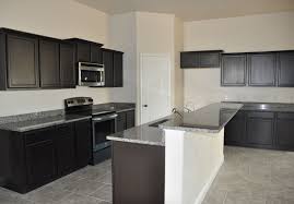 Gorgeous Espresso Kitchen Cabinets Set Finished Also Steel Gray Granite Countertop Grey Countertops Grey Granite Countertops Kitchen Cabinets Color Combination