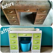 Diy Refurbish Old Desk Into Changing Table For Nursery Diy Baby Furniture Diy Baby Stuff Diy Changing Table