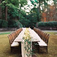 Shop pottery barn for expertly crafted farmhouse table. 23 Beautiful Banquet Style Tables For Your Wedding Reception