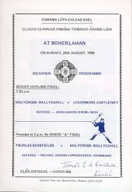 Mid-Tipperary Senior Hurling Final Match Programme