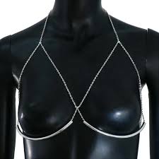 여성 가슴 체인 바디 체인 바디 쥬얼리 유방 지원 체인 클럽 파티 스테인레스 삼각형 모양 레이디 비키니 가슴  장식-Freehip.co.kr