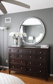 Modern espresso brown platform bed with night stands: Dark Wood Dresser Bedroom Makeover Before And After Dark Brown Furniture Brown Furniture