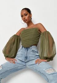 Maybe you would like to learn more about one of these? Khaki Puff Sleeve Bust Point Corset Top Missguided