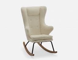 Guyan White Faux Shearling Rocking Armchair Structube Rocking Chair Nursery Rocking Armchair Rocking Chair