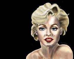 Marilyn Monroe Nude Shoulder Landscape Art Print
