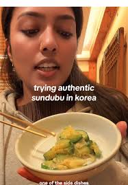 when in korea🥰🇰🇷 have you guys ever tried this? obsessed with it! [  trying authentic korean sundubu, authentic korean food, food in korea,  korean cuisine ]