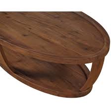 Dylan Oval Coffee Table Rustic Walnut Memoky Com