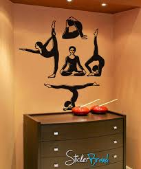 Vinyl Wall Decal Sticker Yoga Poses Os Aa105 Vinyl Wall Decals Wall Decals Wall Decal Sticker