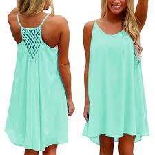 Yidarton Womens Summer Long Dress Casual Sleeveless Beach Backless Mini Dresses Amazon Co Uk Long Dress Casual Summer Summer Evening Dress Long Dress Casual