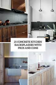 Check spelling or type a new query. Concrete Kitchen Backsplashes With Pros And Cons Cover Concrete Kitchen Kitchen Backsplash White Kitchen Farmhouse Sink