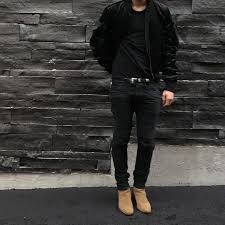 Black And Brown Outfits Mens Men Fashion Style All Black Outfit And Brown Boots Mens Street Style Mens Outfits Mens Style Guide