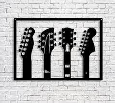 Guitars Metal Wall Decor Steel Wall Hanging Art In 2021 Music Metal Wall Art Metal Wall Decor Musical Wall Art
