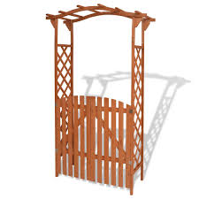 Garden pergola outdoor climbing plant support patio structure. Garden Arches Trellises Arbors Pergolas Garden Arch With Gate Solid Wood 47 2 X23 6 X80 7 Color Brown Walmart Com Walmart Com
