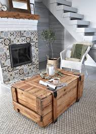 Vintage Antique Old Big Army Military Wood Wooden Chest Trunk Box Coffee Table Shabby Chic Brown Cottage Loft Industrial Wheels Barn Wood In 2020 Trunks And Chests Shabby Chic Coffee Table