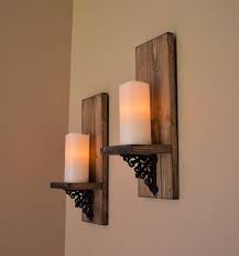 Guaranteed low prices on modern lighting, fans, furniture and decor + free shipping on orders over $75!. Rustic Wall Decor Wall Sconce Set Of 2 Modern Rustic Wood Etsy In 2021 Wall Mounted Candle Holders Rustic Wood Candle Holders Candle Wall Sconces