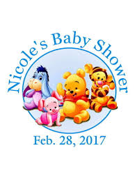 108 WINNIE THE POOH BABY SHOWER FAVORS CHOCOLATE KISS KISSES LABELS | eBay