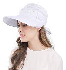 Wide Large Brim Sun Hat Summer Uv Protection Thin Hat 2 In 1 Beach Sun Hat White One Size Large Brim Sun Hat Sun Hats Wide Brim Sun Hat