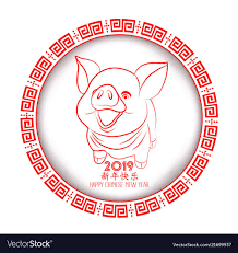 Happy Chinese New Year 2019 Year Of The Pig Paper Vector Image On Vectorstock Happy Chinese New Year Chinese New Year Chinese New Year Design