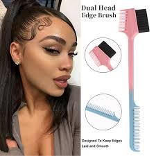 3-Piece Hair Brush Set for Slick Back Hair, Edge Control, and Teasing