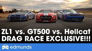 Chevy camaro zl1 1le | throttle house via youtube. Mustang Shelby Gt500 Vs Camaro Zl1 Vs Challenger Hellcat Redeye