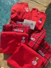 HOLIDAY UNISEX Family Embroidered Cotton Plaid Pajama Pant Set/christmas  Morning Pj Sets/gnomes, Gingerbread,elf, Etc/xs 4XL Shipping Quick