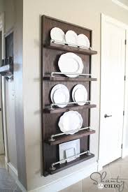 We attached the plate rack to the wall with 4 large command strips and it's secure. Diy Plate Rack The Best Way To Stack Your Plates