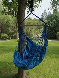 Bohemian Boho Cushioned Blue Hammock Hanging Chair Hanging Hammock Chair Hanging Hammock Hanging Chair