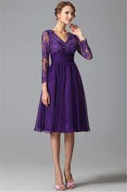 Long Sleeves Purple Bridesmaids Dresses 2015 A Line V Neck Vintage Lace Short Bridesm Applique Cocktail Dress Purple Bridesmaid Dress Purple Bridesmaid Dresses