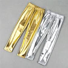 Légèrement blanchi au niveau des genoux. Leggings Pour Enfants Filles Pantalons Slim Punk Couleur Or Brillant Argent Pour Garcons Vetements Pour Bebes De 3 A 12 Ans Collection Automne Et Ete Aliexpress