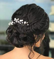 Wedding Hair Pins Wedding Hair Barrette Wedding Hair Etsy Wedding Hair Barrette Braided Updo Bridal Wedding Hair Pins