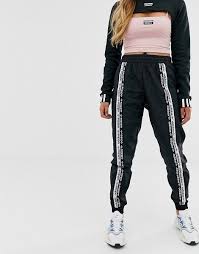 Black And Yellow Adidas Track Pants Adidas Originals Vocal Taping Track Pants In Black Blue In 2020 Track Pants Women Track Pants Outfit Adidas Track Pants Outfit