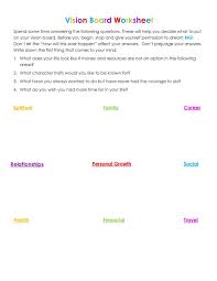 Second Chance To Dream Vision Board Worksheet To Help You Define Your Dreams In 2020 Vision Board Worksheet Dream Vision Board Vision Board Instructions