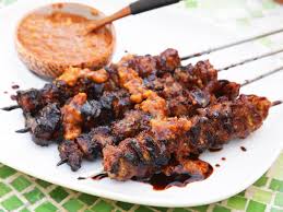 Balinese Pork Satay Sate Babi With Sweet Soy Glaze And Peanut Sauce Recipe Recipe Pork Recipes Pork Satay Satay