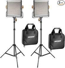 Amazon Com Neewer 2 Packs Dimmable Bi Color 480 Led Video Light And Stand Lighting Kit Includes 3200 56 In 2020 Led Panel Video Lighting Studio Photography Lighting