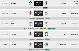 What is the tv schedule? England Fixtures When Do England Play In The Six Nations Tv Schedule Rugby Sport Express Co Uk