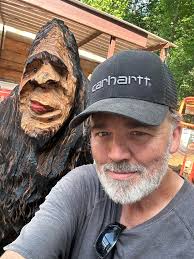 Chainsaw Carving of a Sasquatch from Western Red Cedar