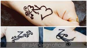 Alphabet s @_naina uploaded by naina on we heart it. Beautiful Z Letter Mehndi Tattoo 4 Differents Mehndi Tattoos Alphabet Letter Mehndi Design Youtube