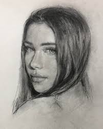 Forest and river. Graphite