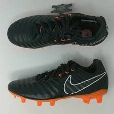 Nike Jr Tiempo Legend Vii 7 Elite Fg Soccer Cleats Black Orange Ah7258 080 Soccer Cleats Cleats Orange Black
