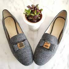 Cole Haan Shoes Cole Haan Tali Bow Loafers Gray Flannel Flat 1 B Poshmark