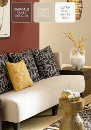 Add A Sultry Side To Your Home Decor By Incorporating A Shade Of Brick Red Like Behr Paint In Chipotle Living Room Red Living Room Color Red Living Room Decor