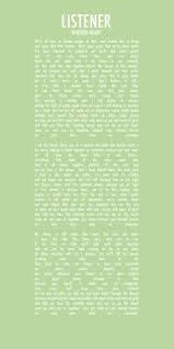 Listener Lyrics Wooden Hearts Broken People Words