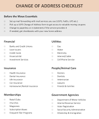 Change Of Address Checklist Update Your Home Address For The Following List Of Services And Businesses In 2020 Change Of Address New Home Checklist Moving Tips