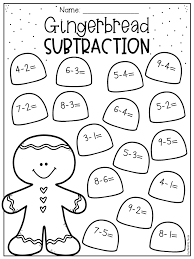 Christmas Kindergarten Subtraction Worksheet Students Answer The Gingerbread Subtraction Christmas Kindergarten Christmas Worksheets Christmas Math Worksheets