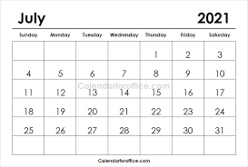 Download Free Printable July 2021 Calendar In Different Formats This Is The Official Calendar P Calendar Template Calendar Printables Monthly Planner Template