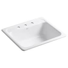 Through time, it may start to show wear and tear. Kohler Mayfield Drop In 25 In X 22 In White Single Bowl 3 Hole Kitchen Sink In The Kitchen Sinks Department At Lowes Com