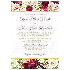 What you'll really love is that the entire set is designed to match, which means you can afford a beautifully coordinated ensemble for far less than purchasing each piece separately. Beautiful Burgundy Watercolor Florals Wedding Invitation Flowers Feathers Scroll