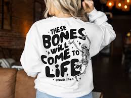 He Brings Bones to Life Hoodie Design Svg, Retro Christian Sublimation,  Bible Affirmations PNG, Christian Halloween Svg, Fall for Jesus Png